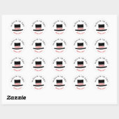 Geloof in de Magic - Snowmans top Hat Ronde Sticker (Vel)