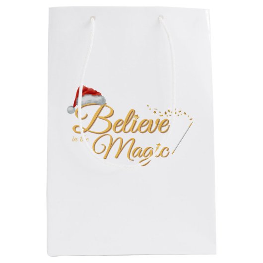Geloof in de magie - grillig vakantieontwerp medium cadeauzakje (Voorkant)