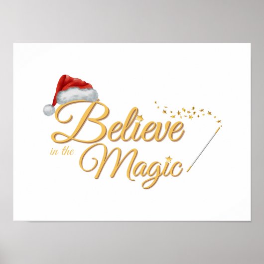 Geloof in de magie - grillig vakantieontwerp poster (Voorkant)