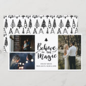 Geloof in de magie | Handgeschreven vakantiefoto Feestdagenkaart (Voorkant / Achterkant)