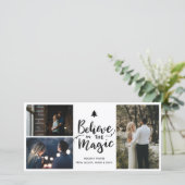 Geloof in de magie | Handgeschreven vakantiefoto Feestdagenkaart (Staand voorkant)