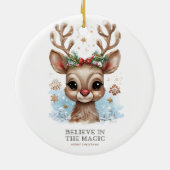 Geloof in de magie, het Ornament van de Kerstrendi (Achterkant)