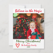Geloof in de Magie Kerst Foto Kerstkaart (Voorkant)