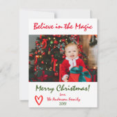 Geloof in de Magie Kerst Foto Vakantiekaart Feestdagenkaart (Voorkant)