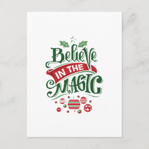 Geloof in de Magie Kerst Typografie Feestdagenkaart