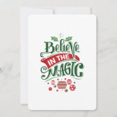 Geloof in de Magie Kersttypografie Feestdagenkaart (Voorkant)