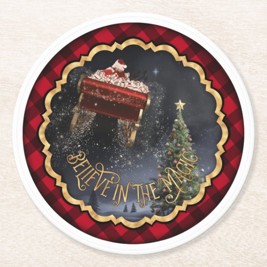 Geloof in de Magie Ronde Kartonnen Onderzetter (Voorkant)