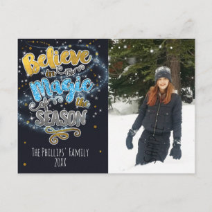 Geloof in de Magie... Seizoen Kerst Foto Kaart