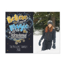 Geloof in de magie... Seizoen vakantie fotokaart