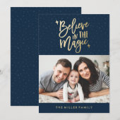 Geloof in de magie | Vakantie fotokaart bij de mar Feestdagenkaart (Voorkant / Achterkant)