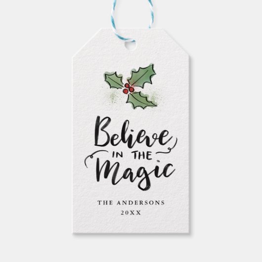 Geloof in de magie | Vakantiescript Cadeaulabel (Voorkant)