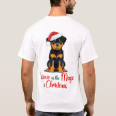 Geloof in de magie van Christmas Schattige Dog T-shirt (Achterkant)