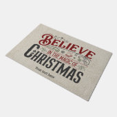 Geloof in de magie van de deurmat van Kerstmis (Schuin)