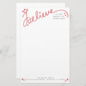 Geloof in de magie van de kerstakerij briefpapier (Voorkant / Achterkant)