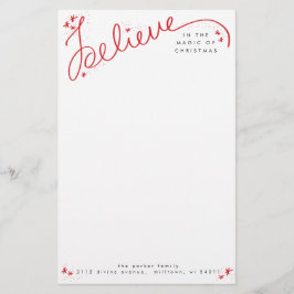 Geloof in de magie van de kerstakerij briefpapier