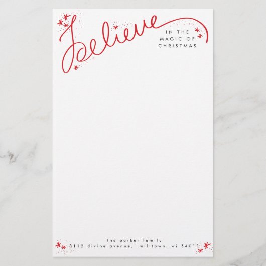 Geloof in de magie van de kerstakerij briefpapier (Voorkant)