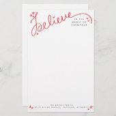 Geloof in de magie van de kerstakerij briefpapier (Voorkant / Achterkant)