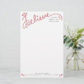 Geloof in de magie van de kerstakerij briefpapier (Staand voorkant)