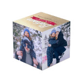 Geloof in de magie van de kerstfoto-kubus kubus (Achter hoekig)