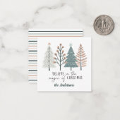 Geloof in de magie van de kerststal notitiekaartje (Voorkant / Achterkant in situ)