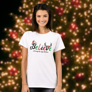 Geloof in de magie van een vegankerst t-shirt