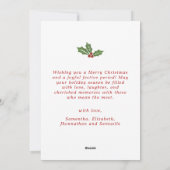 Geloof in de magie van het eenvoudige kerstscript feestdagenkaart (Achterkant)