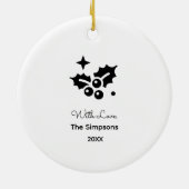 Geloof in de magie van het moderne kerstfeest keramisch ornament (Achterkant)