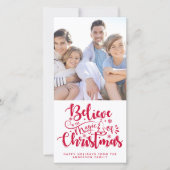 Geloof in de Magie van Kerst Foto  Feestdagenkaart (Voorkant)