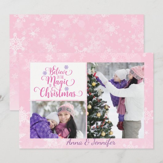 Geloof in de Magie van Kerst Foto Kaart (Voorkant / Achterkant)
