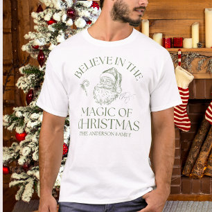 Geloof In De Magie Van Kerst Groen T-shirt