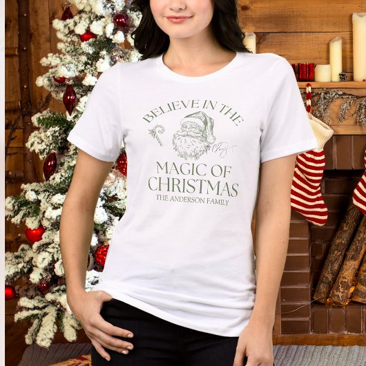 Geloof in de Magie van Kerst Groen Tri-Blend Shirt