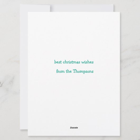 Geloof in de magie van kerst retro feestdagenkaart (Achterkant)