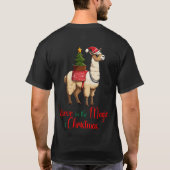 Geloof in de magie van kerst Schattigee Llama T-shirt (Achterkant)