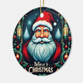 Geloof in de magie van Kerstfeest Keramisch Ornament (Links)