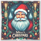 Geloof in de magie van Kerstfeest Sticker (Voorkant)
