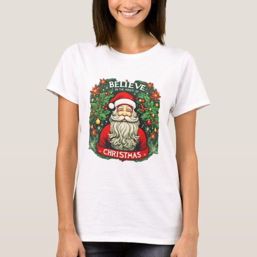 Geloof in de magie van Kerstfeest T-shirt (Voorkant)