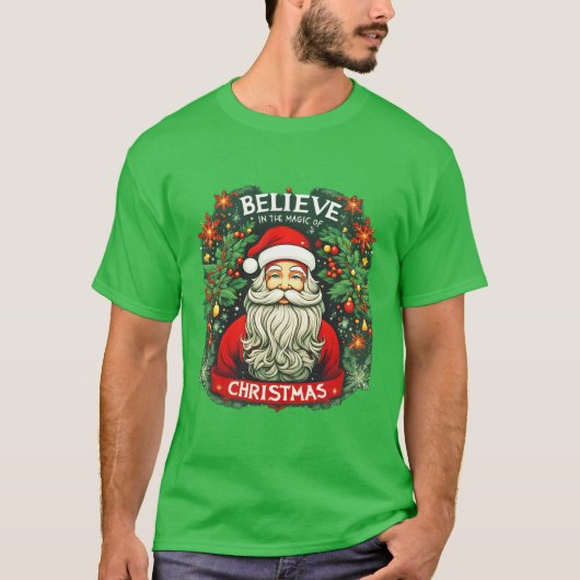 Geloof in de magie van Kerstfeest T-shirt (Voorkant)
