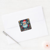 Geloof in de magie van Kerstfeest Vierkante Sticker (Envelop)