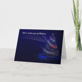 Geloof in de magie van kerstkaarten feestdagen kaart