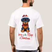Geloof in de magie van Kerstman Hond T-shirt (Achterkant)