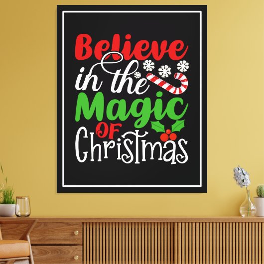 Geloof in de magie van Kerstmis-82301 Canvas Afdruk (Insitu (Woonkamer))