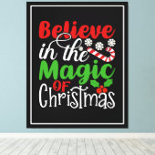 Geloof in de magie van Kerstmis-82301 Canvas Afdruk (Insitu (Houten vloer))