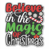 Geloof in de magie van Kerstmis-82301 Sticker (Voorkant)