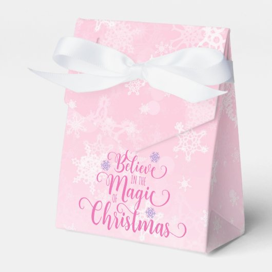 Geloof in de Magie van Kerstmis Bedankdoosjes (Voorkant Zijde)