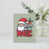 Geloof in de Magie van Kerstmis Briefkaart (Staand voorkant)