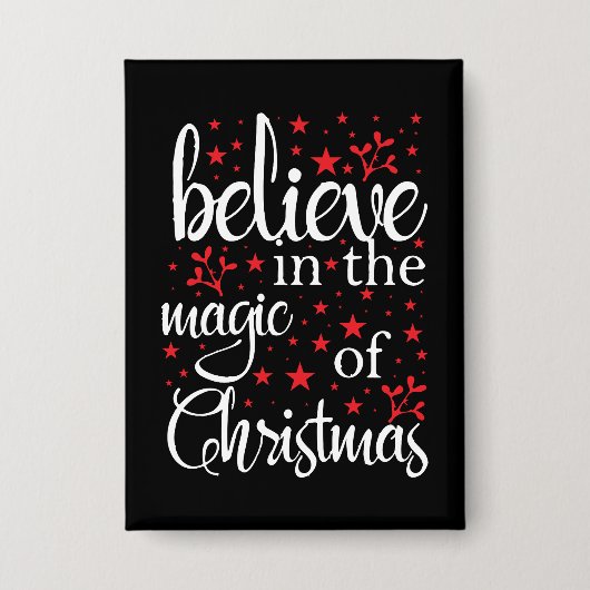 Geloof in de Magie van Kerstmis Button (Voorkant)