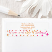 Geloof in de magie van Kerstmis Etiket (Insitu)