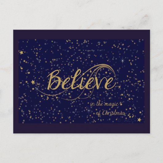 Geloof in de magie van Kerstmis Feestdagenkaart (Voorkant)
