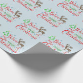 Geloof in de Magie van Kerstmis Feestelijke Feestd Cadeaupapier (Hoek)