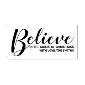 'Geloof in de magie van Kerstmis' Festive Rubberstempel (Afrduk)